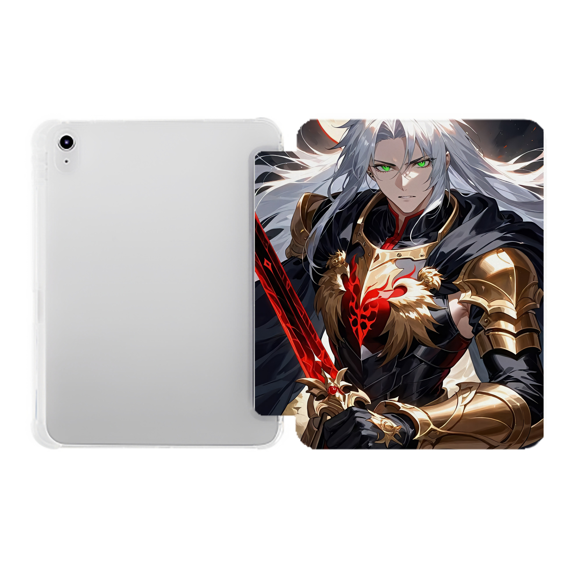 （画像用） 刀剣乱舞 Touken Ranbu IPad ケース ペン収納付き 三つ折りスタンド PUレザー×シリコン 対応機種9.5/10.5/10.9インチ